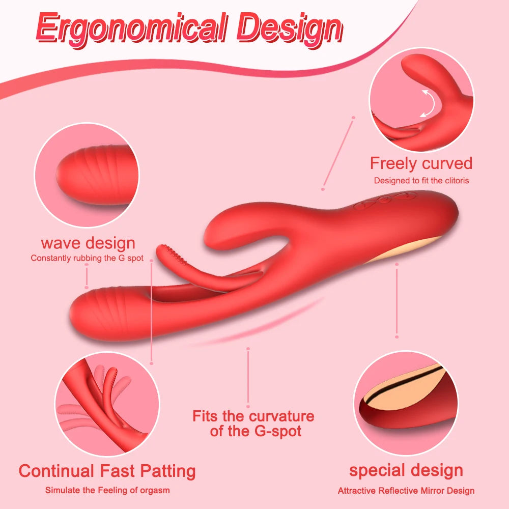 2026 Clit Rabbit Tapping G-Spot Patting Vibrator for Women Clitoris Stimulator 21 Modes Sex Toy Female Goods for Adults