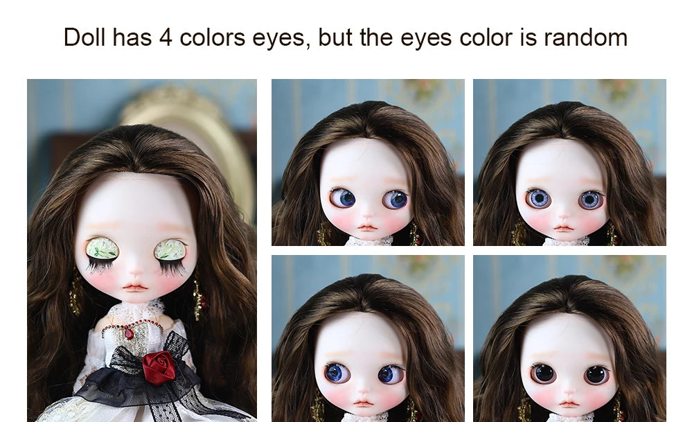 ICY DBS Blyth 1/6 Doll Hand Painted Set Morning Dew Tears Frosted Face Doll Set SD