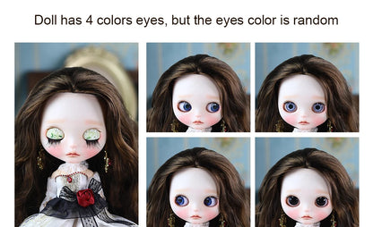 ICY DBS Blyth 1/6 Doll Hand Painted Set Morning Dew Tears Frosted Face Doll Set SD