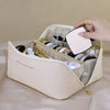 HOMEFISH Luxury Zipper Cosmetic Storage Case, Portable Travel Makeup Organizer Toiletry Bag for Women