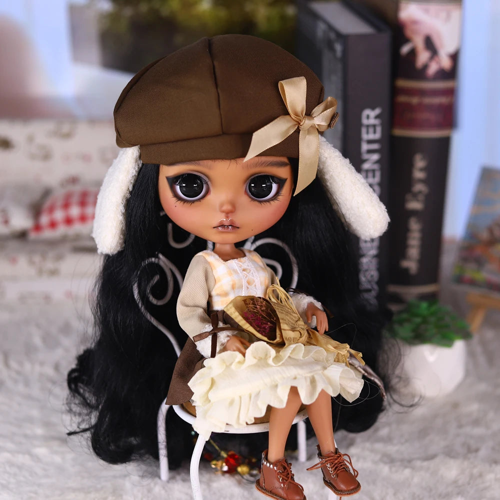 ICY DBS Blyth 1/6  Hand-Painted Doll Set Black Skin Girl Gift SD