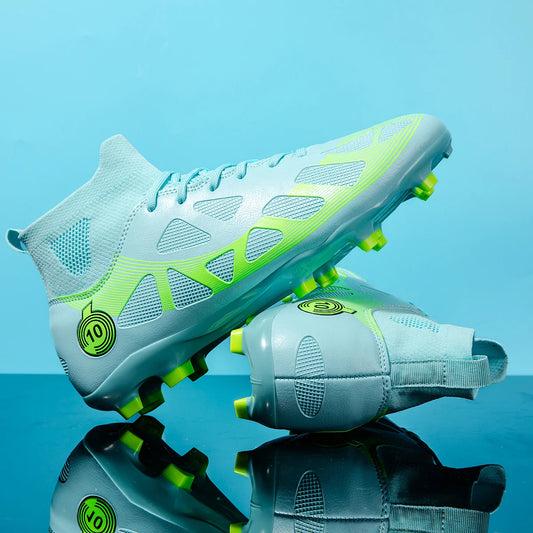 Professional AG FG Soccer Cleats Textured PU Upper High Friction TPU Stud Anti-slip Improve Grass Players Ball Control