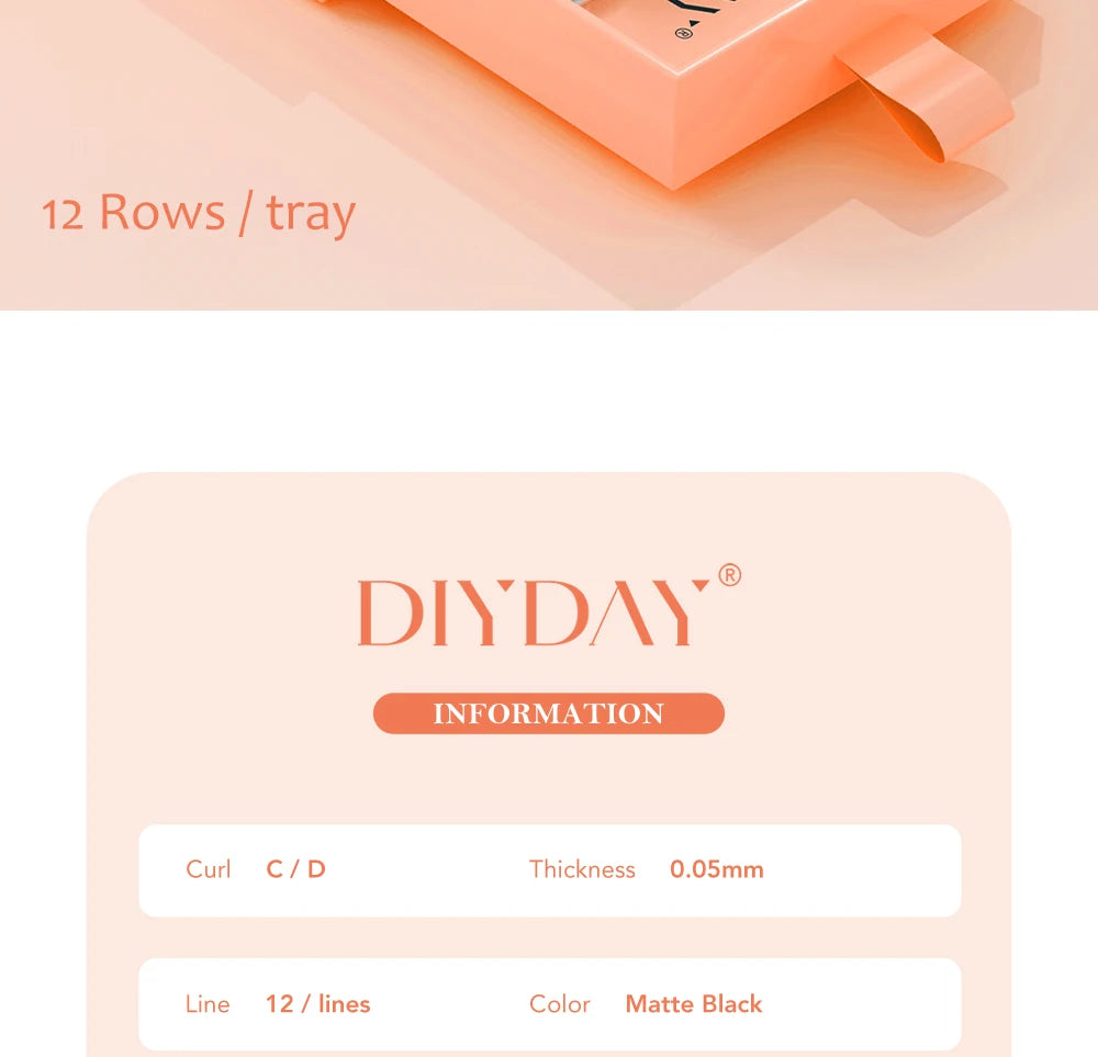 DIYDAY Narrow Anime Spire Lashes Premade Fans for Eyelash Extension Comic Spike False Mink Lashes Daily Natural Makeup Tool