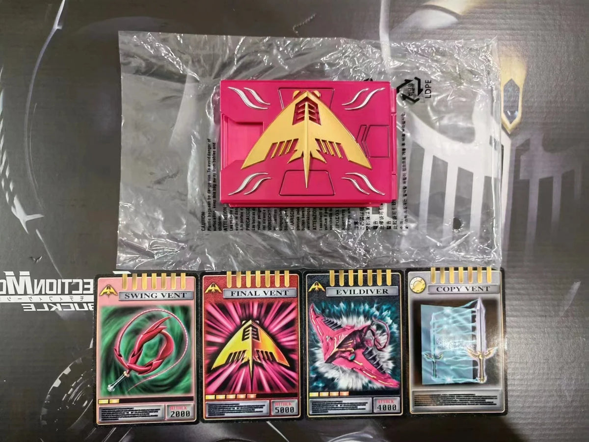 Original Bandai Kamen Rider Ryuki Csm Belt V Buckle Dragvisor Box Insert Card Ryuga Ouja Anime Collect ID Card Pack Boy'S Gift
