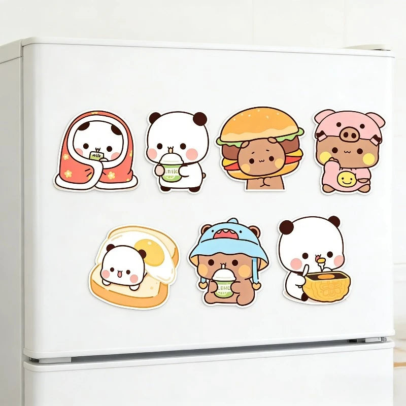 Bubu and Dudu Fridge Magnets Kawaii Panda Yier Refrigerator Magnets Sticker Home Decor Sticker Creative Anime Home Accessories