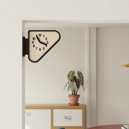 Luxury Triangle Wall Clock Corner Double Sided Wall Clock Creative Art Living Room Clocks Kitchen Bedroom Watch Home Decor
