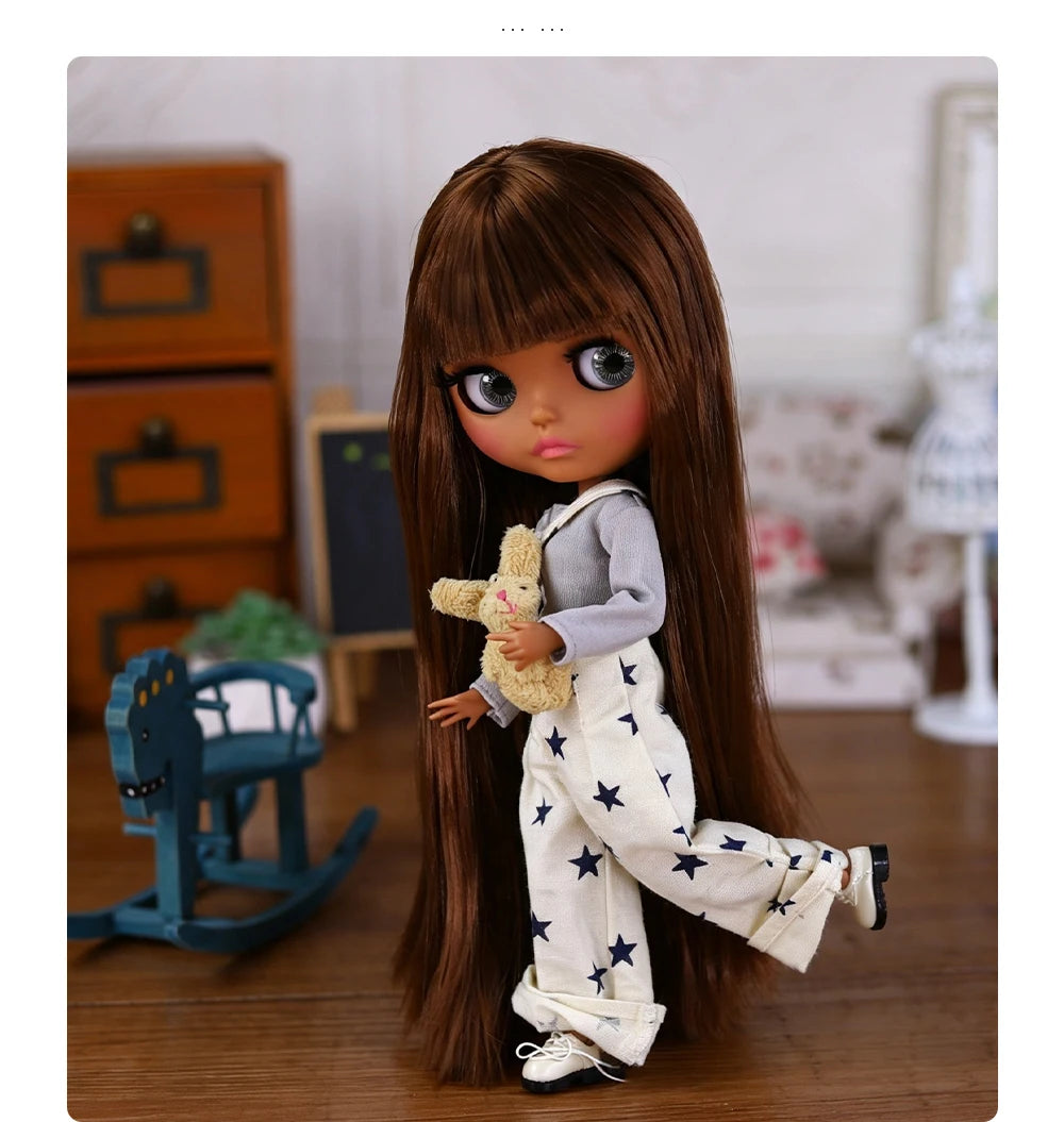 ICY DBS Blyth Doll BJD Joint Body dark Skin Set 1/6  30cm Girl  Gift Anime SD