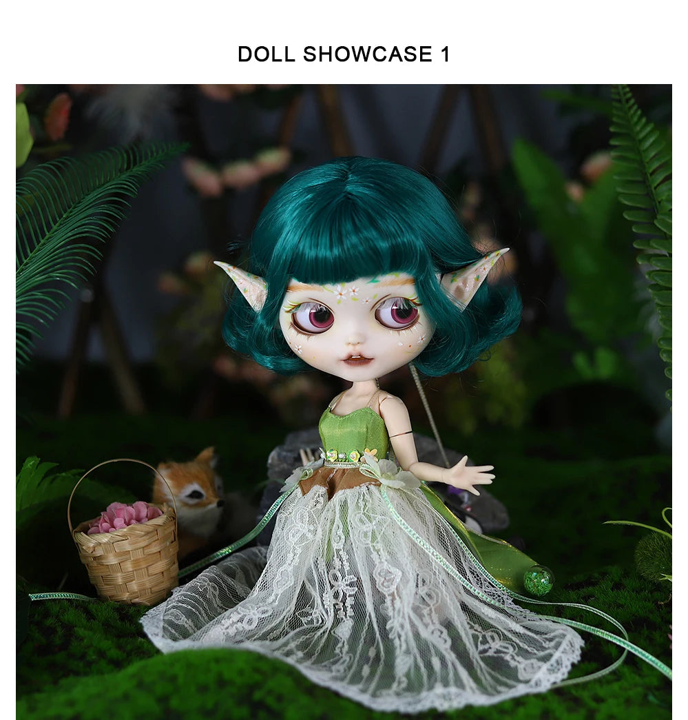 ICY DBS Blyth 1/6 Doll Elf Ear Hand-painted Set Doll Long Eyelash Sleep Doll White Skin Set Gift Toy SD