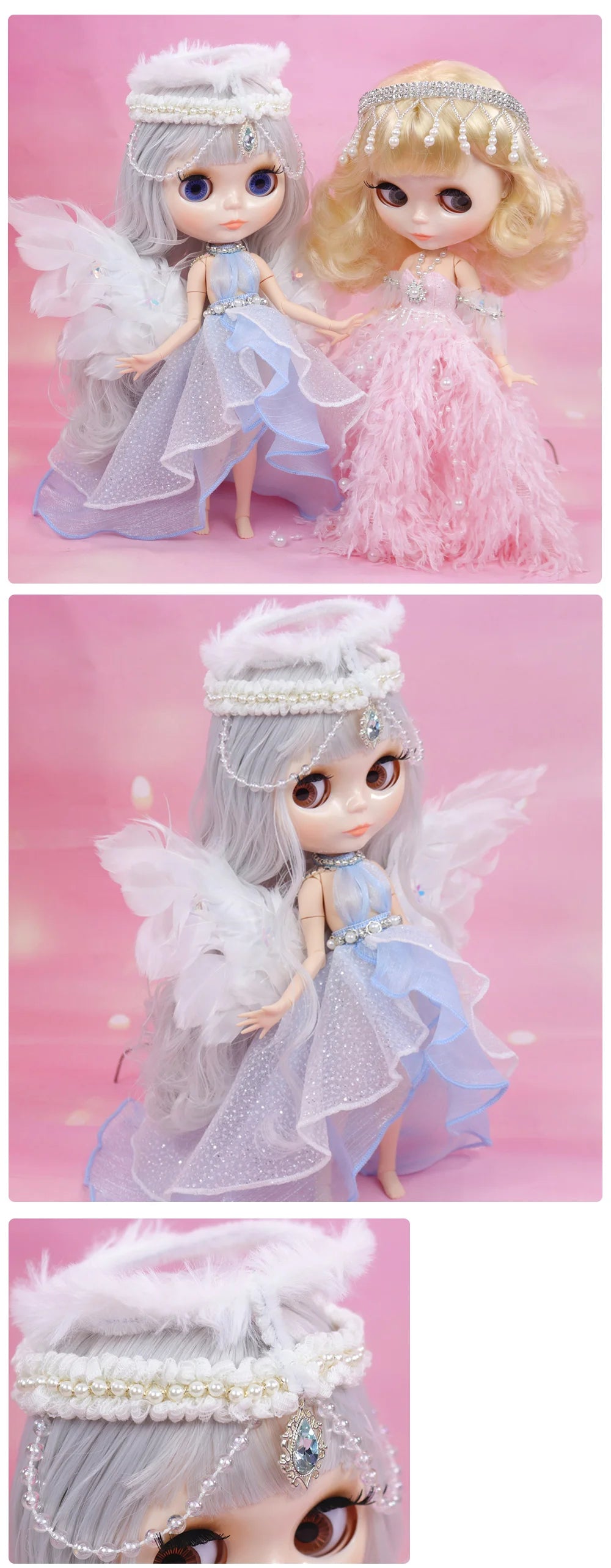 ICY DBS Blyth Doll 1/6 Clothing Joint Body Princess Dress Casual Clothing Toy Gift