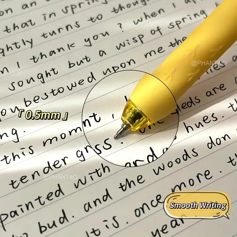 4/8pcs Duck And Chick Gel Pen Creative Duck Rotate Gel Pen Chick Press Gel Pen Black Writing Pen Office Supplies Small Gift