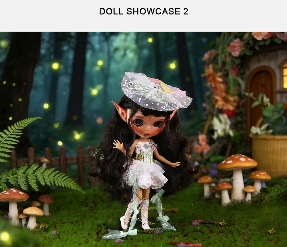 ICY DBS Blyth 1/6 Doll Hand drawn Elf Hand drawn Doll Set Including Elf Ears SD