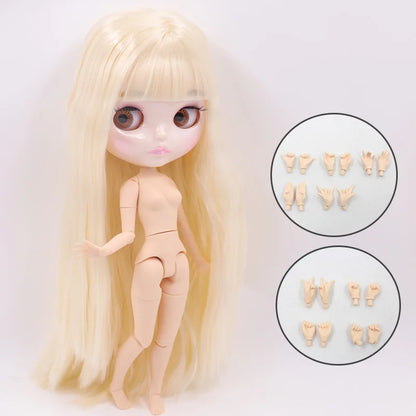 ICY DBS Blyth Doll Carved Lips Face White Skin Joint Body 1/6 BJD Special Price OB24 Toy Gift