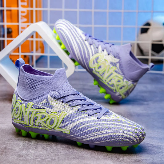 New Men Soccer Shoes Football Boots High-quality Indoor Sports Shoes Outdoor High Ankle Non-Slip Ultralight Futsal Non-Slip