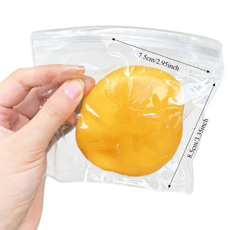 Crunchy Squishy Mango Stress Ball Fidget Toy Handmade Crispy Squeeze Ball Round Blocks Filled ASMR Anti Stress Toys for Adults
