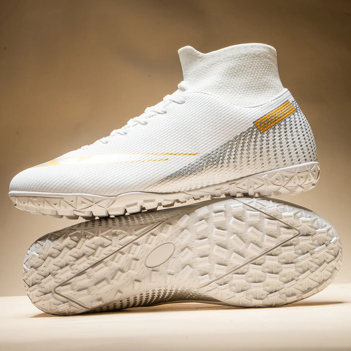 High-top soccer boots broken nails TF and spikes FG, 2 colors to choose from unisex styles professional breathable  football
