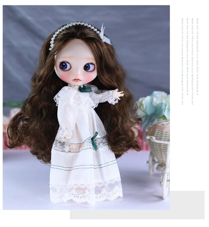 ICY DBS Blyth 1/6 Doll Hand Painted Set Morning Dew Tears Frosted Face Doll Set SD