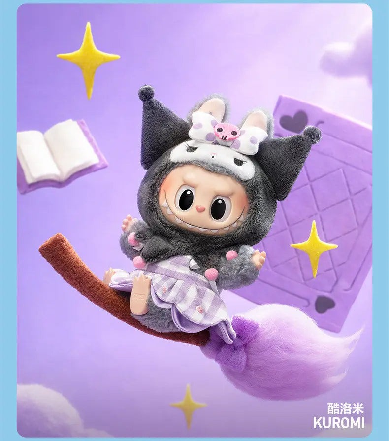 New Genuine POPMART Labubu Sanrio Hello Kitty Kuromi Plush Pendant Blind Box Holiday Gift