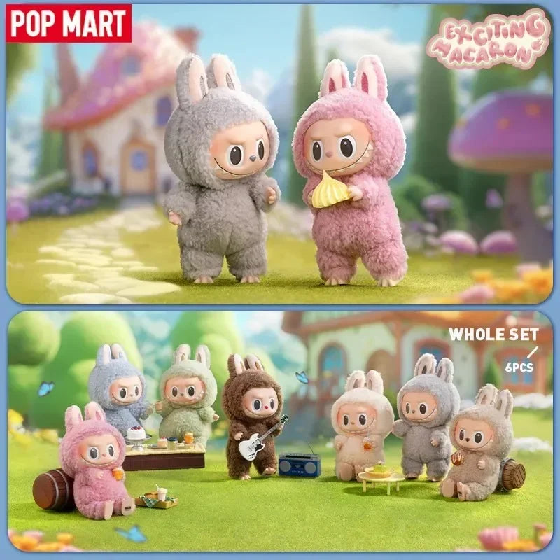 POP MART LABUBU V1 THE MONSTERS Exciting Macaron Vinyl Face Surprise Mystery Box Blind Box Toys Kawaii Anime Action Figure Gift