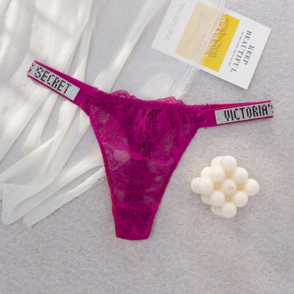 Women's Shine-Strap Thong Panty