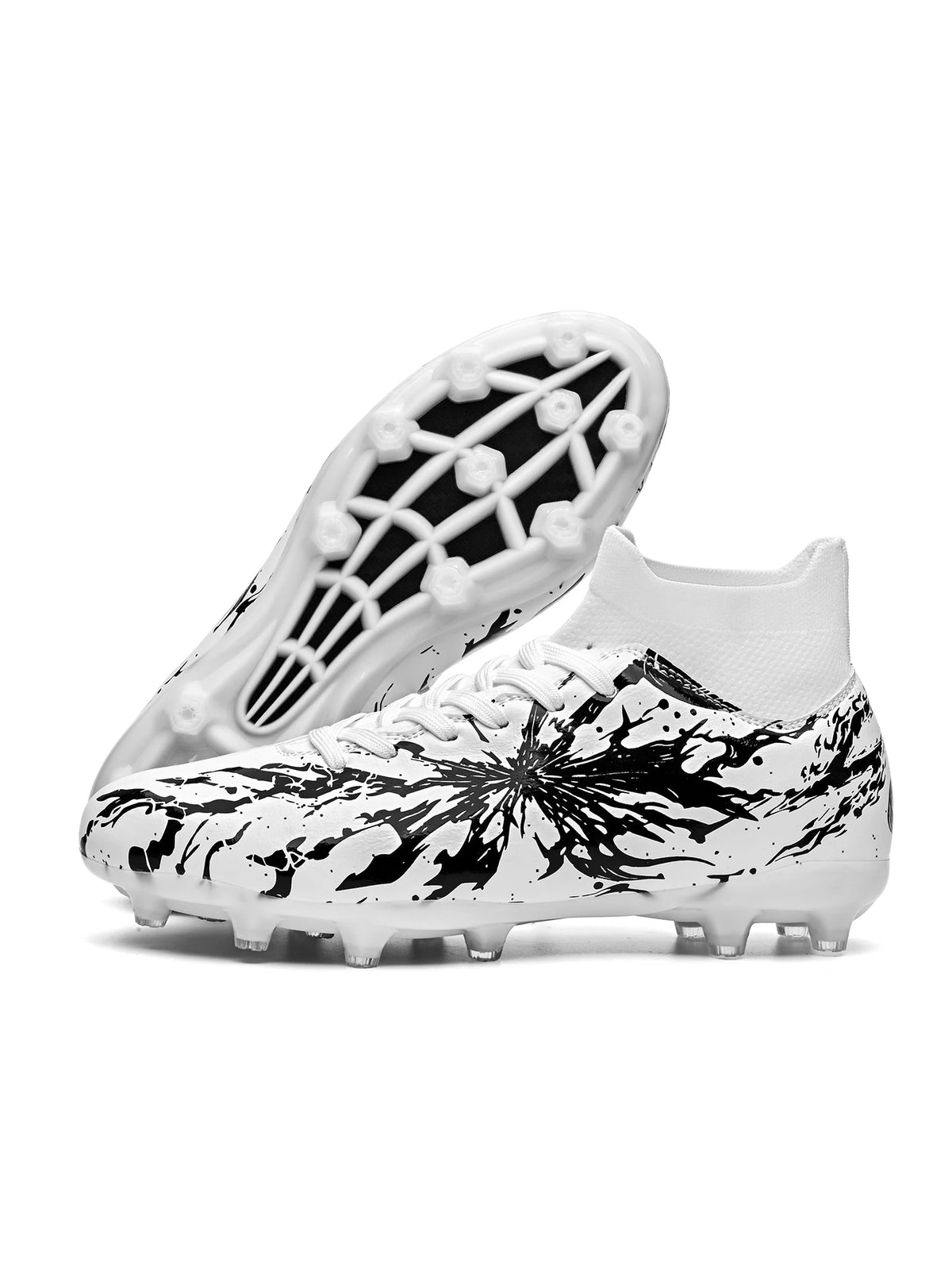 Match Focused AG FG Soccer Shoes High Density PU Fabric Solid TPU Stud Sturdy Structure For Amateur Natural Grass Competitions