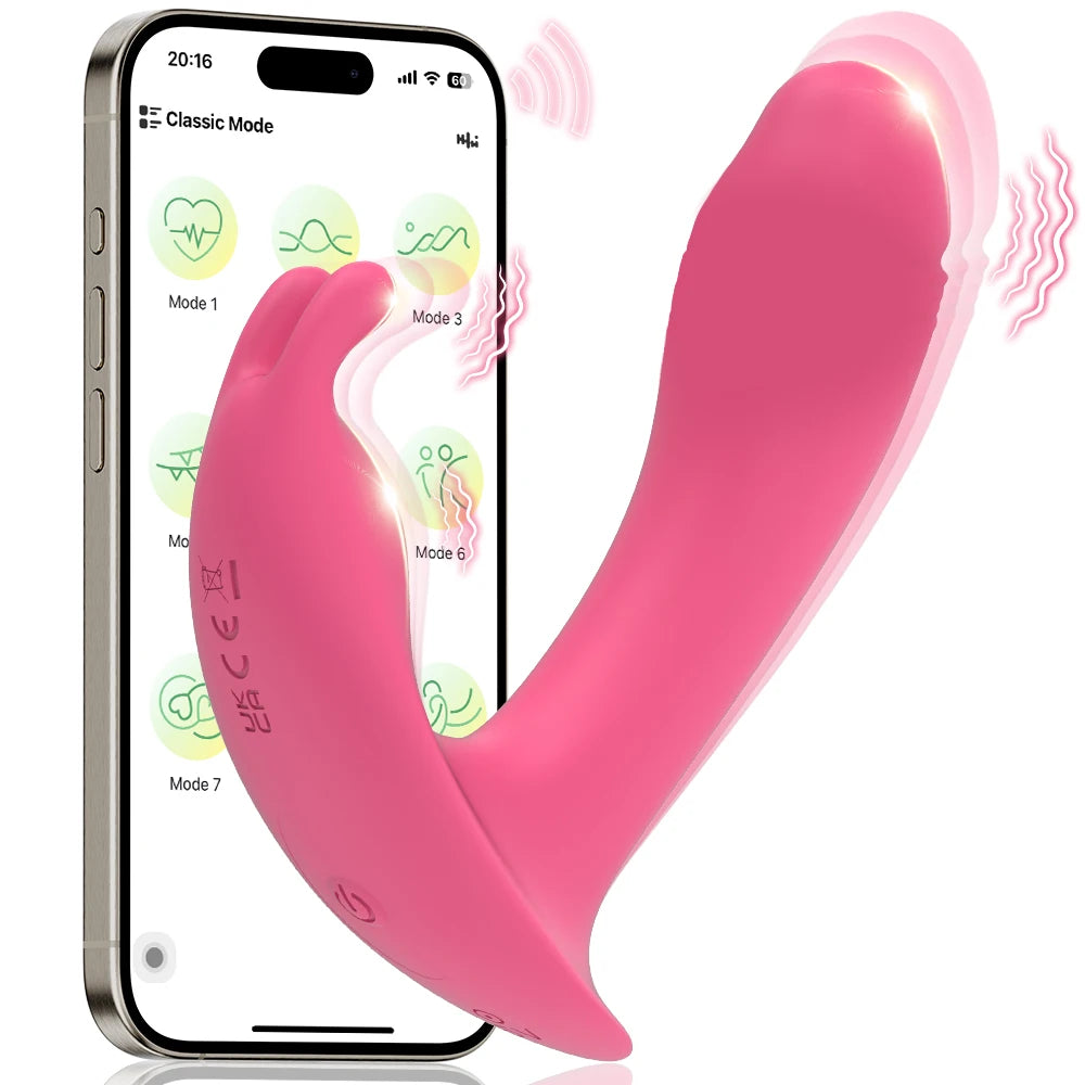 App-Controlled Butterfly Couples Vibrator