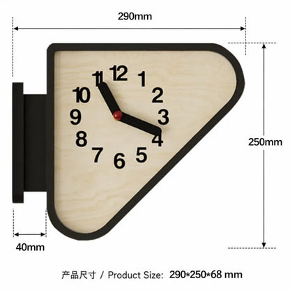 Luxury Triangle Wall Clock Corner Double Sided Wall Clock Creative Art Living Room Clocks Kitchen Bedroom Watch Home Decor