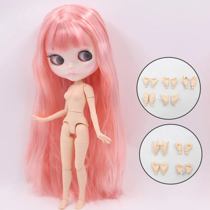 ICY DBS Blyth Doll Carved Lips Face White Skin Joint Body 1/6 BJD Special Price OB24 Toy Gift