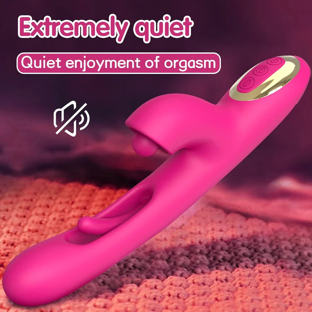 Flapping Tapping Vibrator for Women 360° Rotating Nipple Clitoris Stimulator G Spot Massager Adults Goods Sex Toys for Female