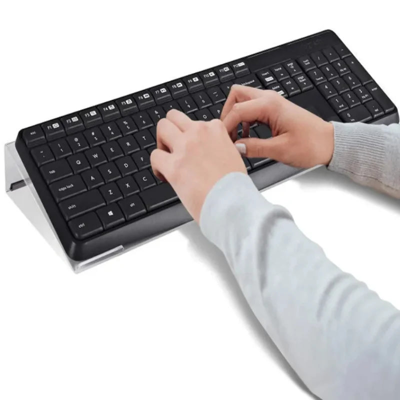 1pc Acrylic Keyboard Stand, Compact Desktop Lifter for Keyboard and Mini PC Keyboard Stand