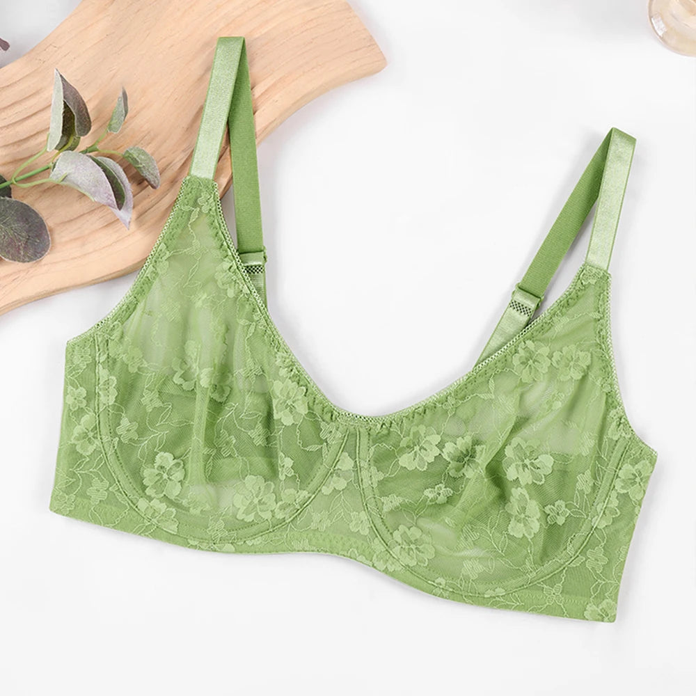 Plus Size Womens Bras Lace Underwire BH B-E Cup Comfortable & Alluring Lingerie