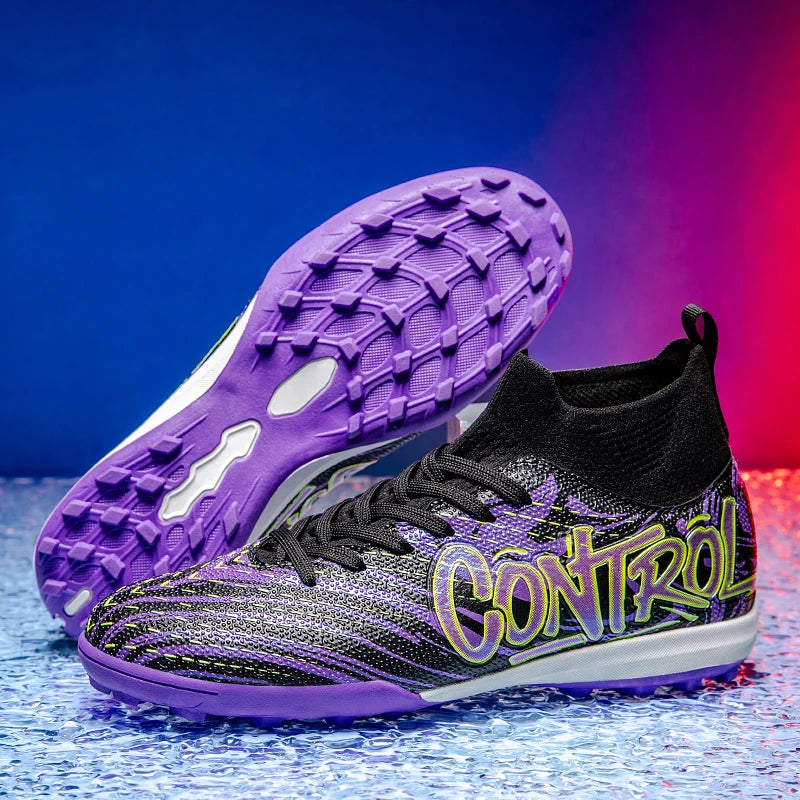 New Men Soccer Shoes Football Boots High-quality Indoor Sports Shoes Outdoor High Ankle Non-Slip Ultralight Futsal Non-Slip