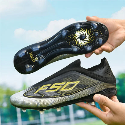New Men Soccer Shoes Match Adult Cleats Football Boots Breathable Non Slip Training Outdoor Sport Boys Long Spikes Comfortable