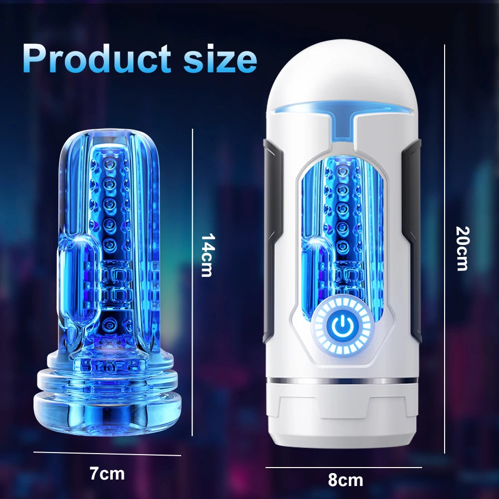 Vacuum Male Electric Masturbator Cup  Penis Machine Silicone Real Vaginal Multiple Modes Strong Vibration Adult Toys for Men