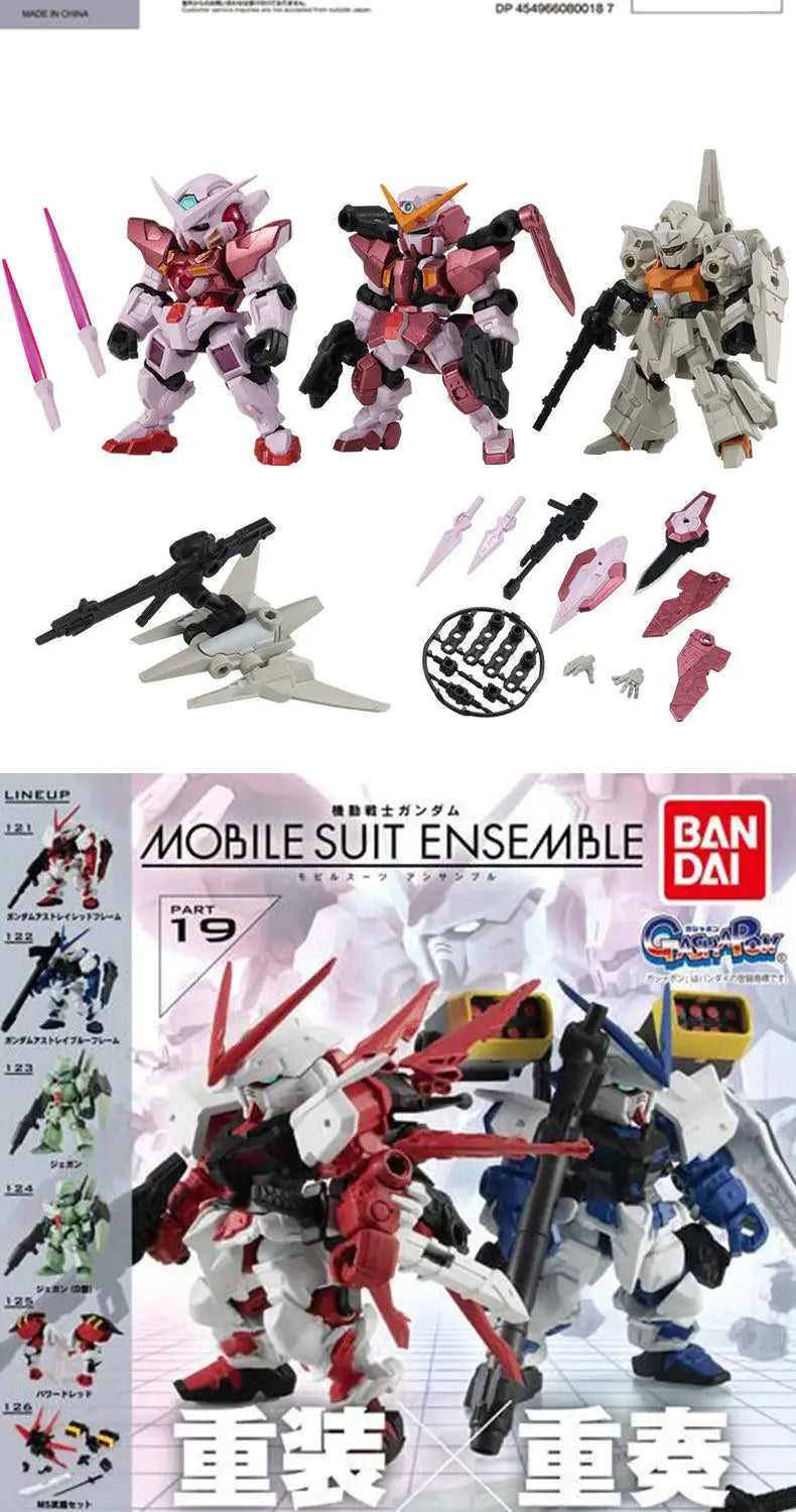 Bandai Gashapon Mobile Suit Ensemble (MSE) Gundam RX-78-2 Strike Hi-Nu Wing Astray ZZ Barbatos Assemble Model Kit Toy