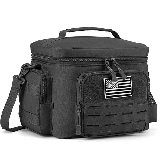 Homefish Tactical Lunch Bag for Men Heavy Duty Leakproof Insulated Cooler Bag Outdoor Work Camping Picnic
