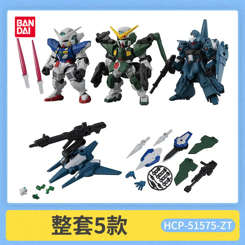 Bandai Gashapon Mobile Suit Ensemble (MSE) Gundam RX-78-2 Strike Hi-Nu Wing Astray ZZ Barbatos Assemble Model Kit Toy