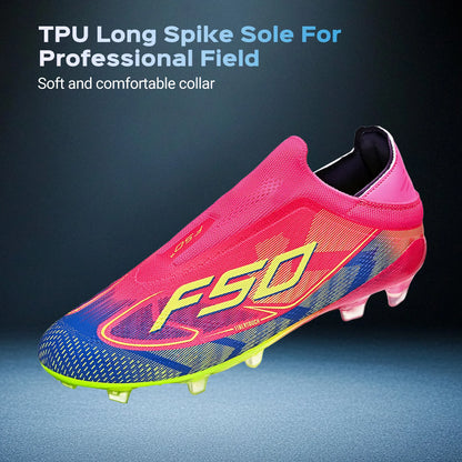 Ultra Light AG FG Football Shoes Sweat-proof PU Fabric Wear-resistant TPU Sole Snug Fit Unisex Natural Grass Practice Sneakers