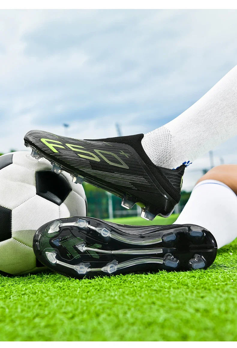 New Men Soccer Shoes Futsal Cleats High-quality Non-Slip Indoor Football Boots Sneakers Match Grass Hot-selling High-top Outdoor