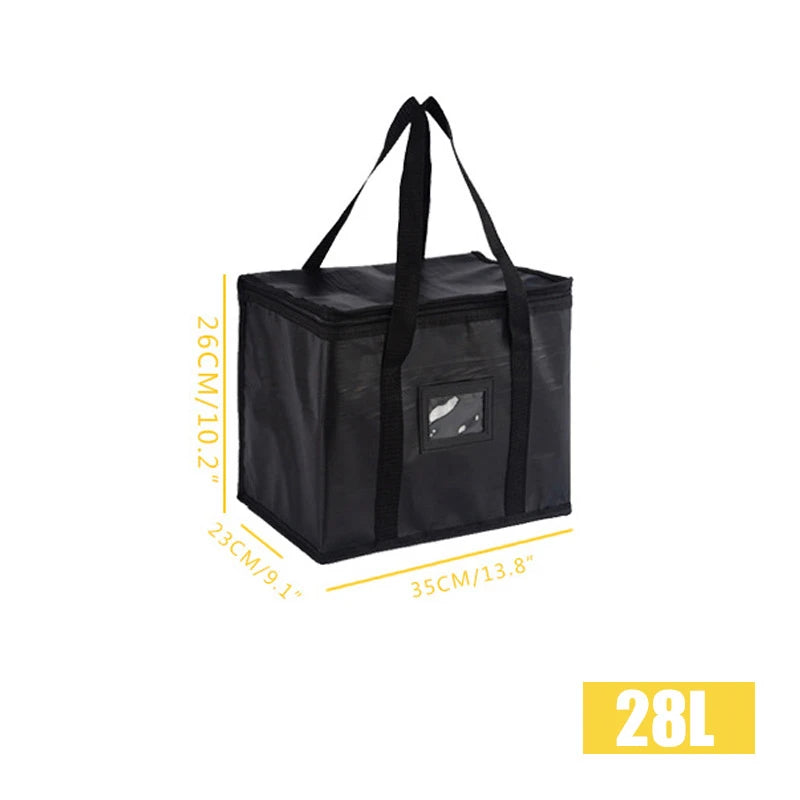 1pc Large Insulated Picnic Cooler Tote Bag Leakproof Thermal Food Carrier Portable Zipper Top for Camping Beach Outdoor BBQ