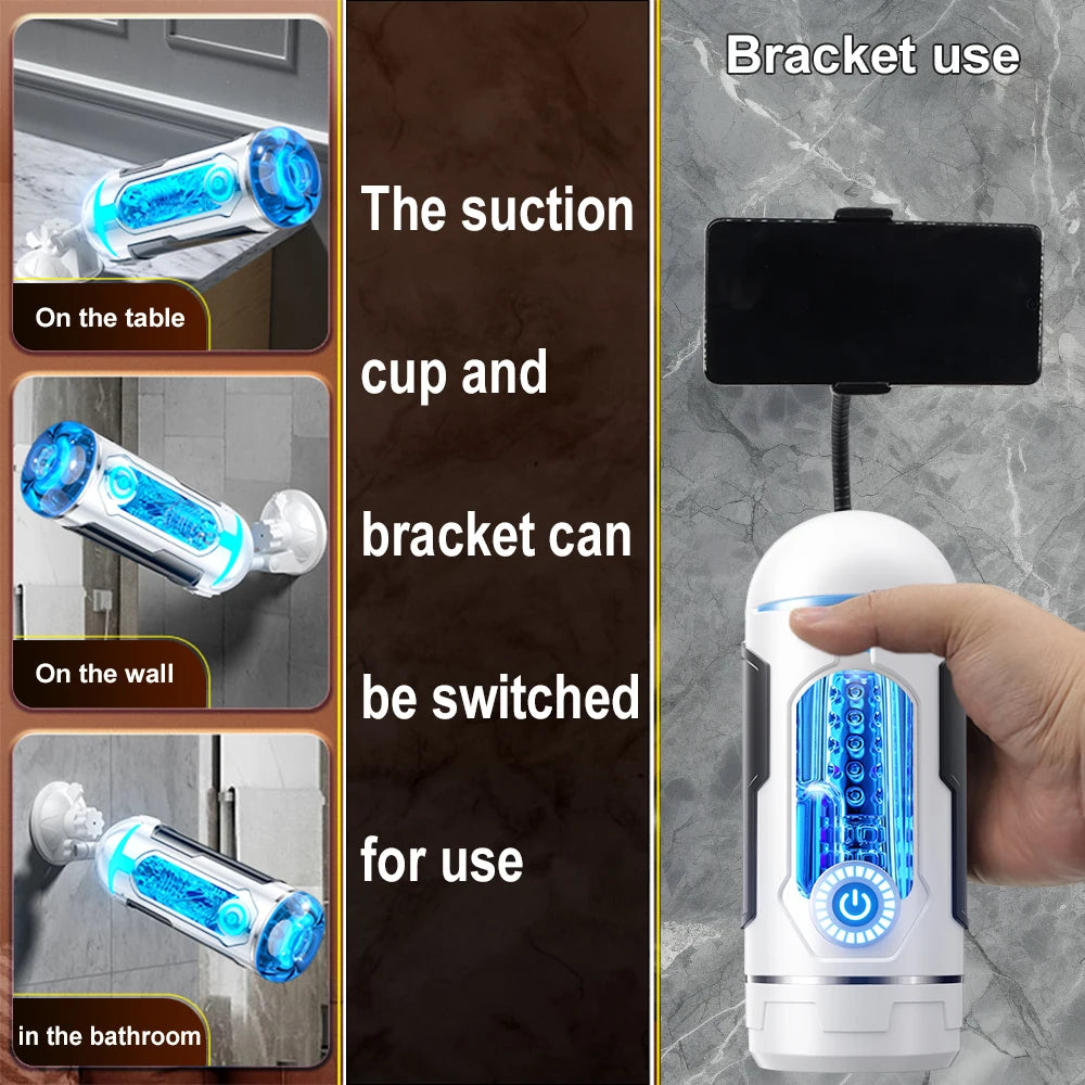 Vacuum Male Electric Masturbator Cup  Penis Machine Silicone Real Vaginal Multiple Modes Strong Vibration Adult Toys for Men