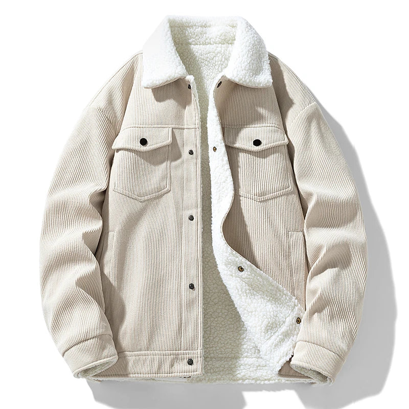 Men's Jackets and Coats Fashion Warm Corduroy Thick Coats 2026 Winter Fashion Men's Coats Down Jackets Men's Cotton Clothing