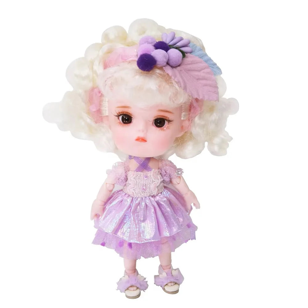 ICY DBS 1/8 BJD Dream Fairy Dudu Doll with Mechanical Makeup Clothing and Shoes—16 cm SD Anime Style