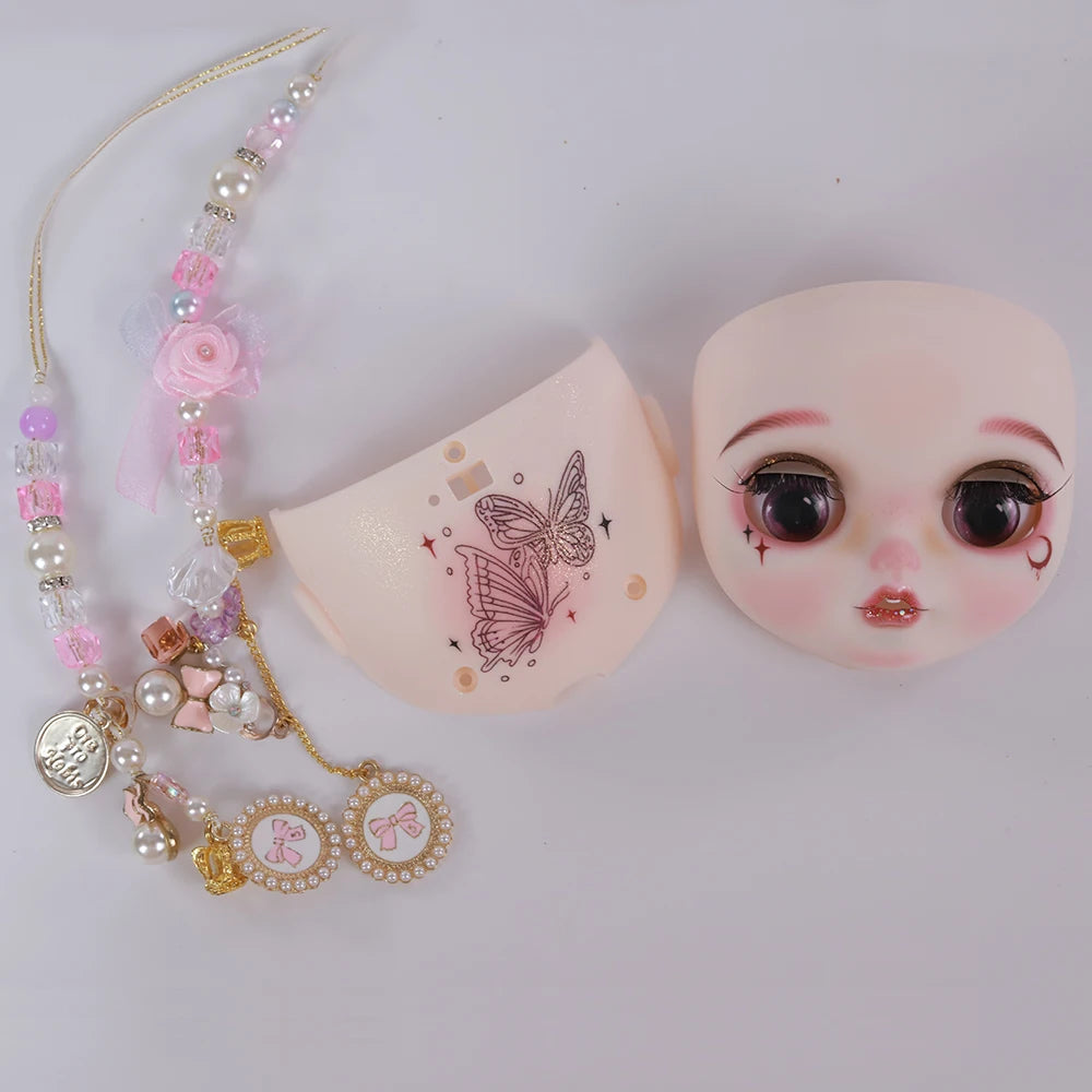 ICY DBS Blyth Baby Face DIY Matte Face Hand Painted Makeup Backplate and Screws