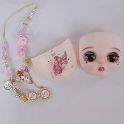 ICY DBS Blyth Baby Face DIY Matte Face Hand Painted Makeup Backplate and Screws