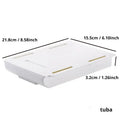 White SelfAdhesive Storage Drawer Box Makeup Pencil Tray Desk Hidden Under Desk Stand Self-adhesive Under-drawer Storage Box YH