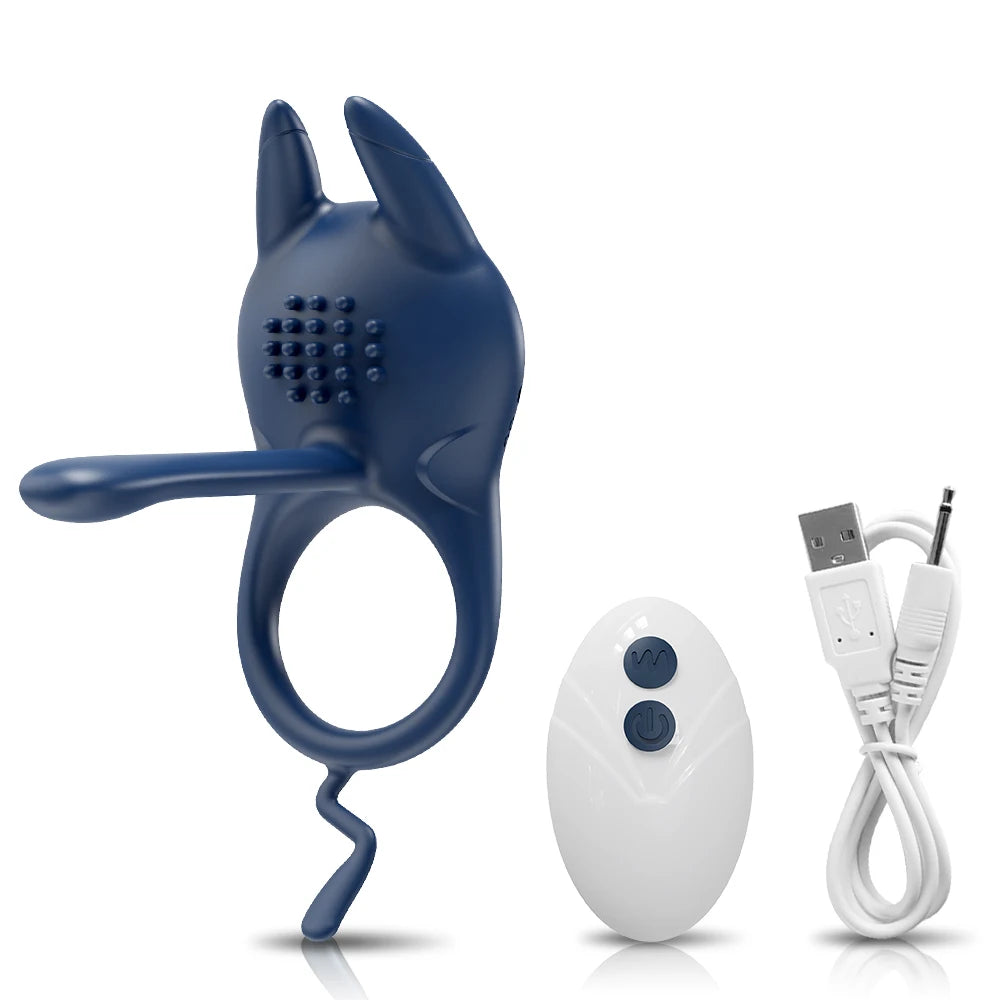 Vibrating Cock Ring, Penis Ring Vibrator Penis Sleeve Extender for Clit G Spot Stimulation, Couples Adult Sex Toys for Men Women