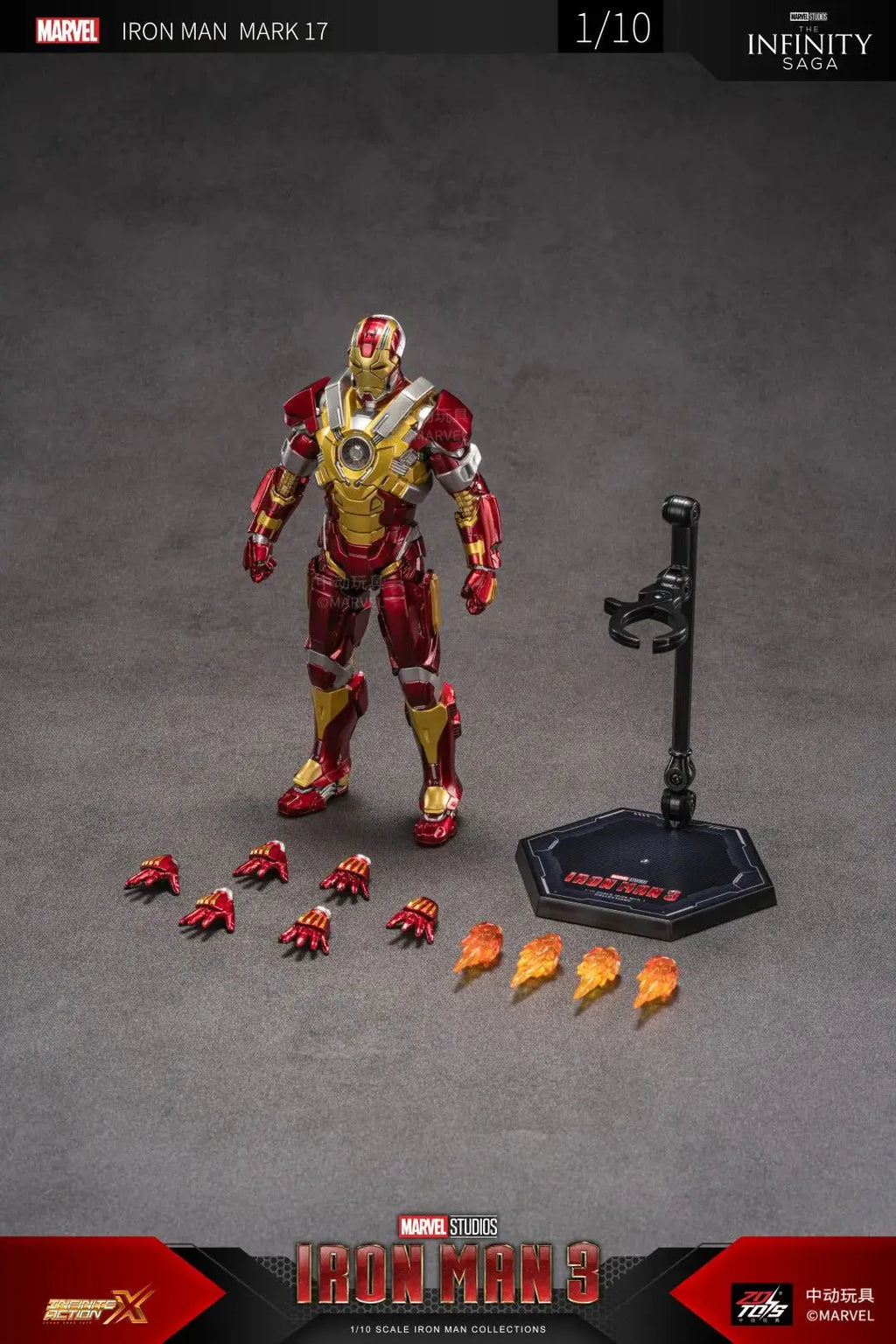 ZD Toys 1/10 Iron Man Figurines MK30 Iron Patriot Blacklash Figures MK33 MK39 MK17 MK21Action Movie Model Adult Collect Gift