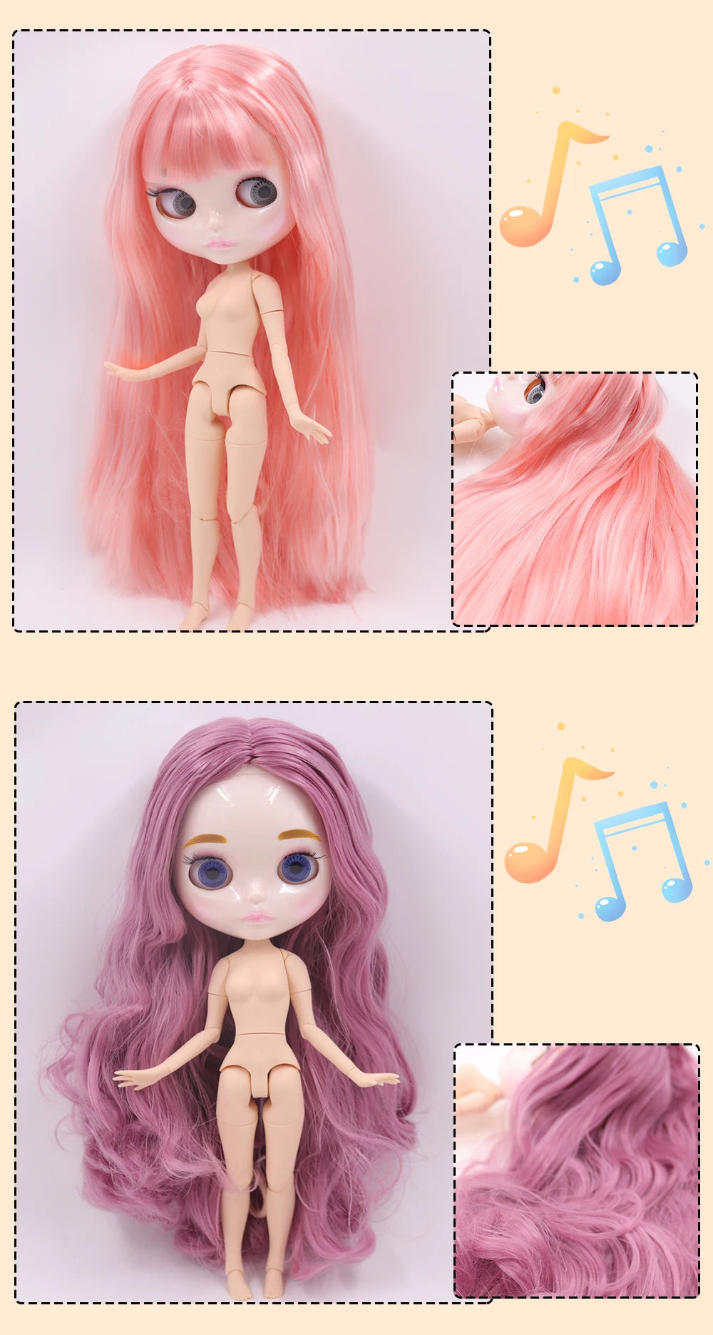 ICY DBS Blyth Doll Carved Lips Face White Skin Joint Body 1/6 BJD Special Price OB24 Toy Gift