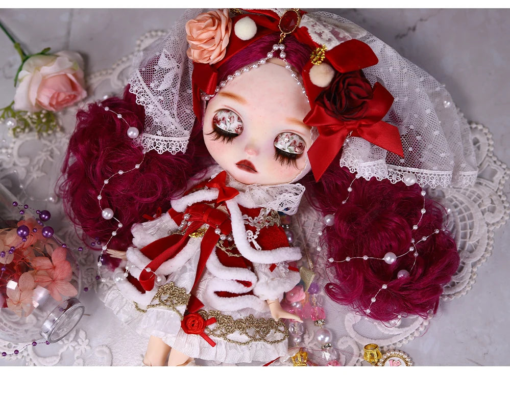 ICY DBS Blyth Doll 1/6  joint Body Elf Set Includes Hat Toy  and Gift