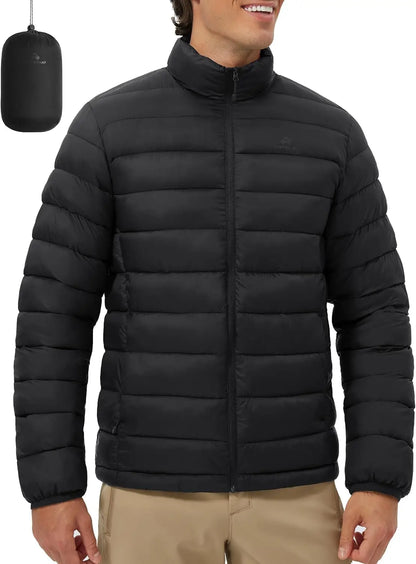 Pioneer Camp Mens Lightweight Packable Puffer Jacket Winter Insulated Puffy Coat Water Repellent Warm Quilted Jackets Travel